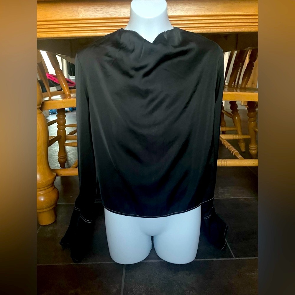 H&M Satin Long Sleeve Top